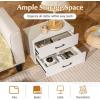imageGiantex Stackable 2Drawer Dressers for Bedroom  Short Dresser Two Drawer Storage Cabinet wHandles ampamp AntiTopping Device Small Dresser Chest of 2 Drawers for Closet Bedroom 1 WhiteWhite