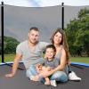 imageGiantex Trampoline Enclosure Net Only with Zipper ampamp Buckle Perfect Visibility and TearampampWeatherResistant 12FT 14FT 15FT 16FT Trampoline Replacement Safety Enclosure Net16FT 6 Poles