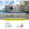 imageGiantex Trampoline Safety Net 8 10 12 14 15 16Ft WeatherResistant Replacement Enclosure Net for Round Frame with DoubleHeaded Zippers Protection Buckles ampamp Enhanced Hook Poles Not Included10FT 6 Poles