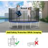 imageGiantex Trampoline Safety Net 8 10 12 14 15 16Ft WeatherResistant Replacement Enclosure Net for Round Frame with DoubleHeaded Zippers Protection Buckles ampamp Enhanced Hook Poles Not Included16FT 12 Poles