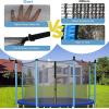 imageGiantex Trampoline Safety Net wAdjustable Straps 8 10 12 14 15 16Ft WeatherResistant Replacement Enclosure Net with DoubleHeaded Zipper Protection Buckle Poles Not Included12FT 8 Poles
