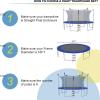 imageGiantex Trampoline Safety Net wAdjustable Straps 8 10 12 14 15 16Ft WeatherResistant Replacement Enclosure Net with DoubleHeaded Zipper Protection Buckle Poles Not Included16FT 6 Poles