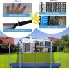 imageGiantex Trampoline Safety Net wAdjustable Straps 8 10 12 14 15 16Ft WeatherResistant Replacement Enclosure Net with DoubleHeaded Zipper Protection Buckle Poles Not Included15FT 6 Poles