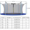 imageGiantex Trampoline Safety Net wAdjustable Straps 8 10 12 14 15 16Ft WeatherResistant Replacement Enclosure Net with DoubleHeaded Zipper Protection Buckle Poles Not Included8FT 6 Poles