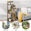 imageGiantex Wood Plant Stand Rack 5 Tier 6 Potted Multiple Plant Stand Flower Pots Holder Display Shelf Rack Planter Indoor Outdoor for Garden Corner Balcony Patio Living Room