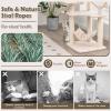 imageGiantex Wooden Cat Tree 48 inches Cat Tower with Cattail Condo Cat Bed Hammock Rotatable Jingling Balls Natural Sisal Scratching Posts Removable Cushion MultiLevel Kitten Activity Center