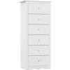 imageGiantex 6Drawer Dresser for Bedroom Wooden Chest of Drawers wMetal Handles ampamp Large Capacity 16quot D x 23quot W x 535quot H Clothes Organizer Modern Tall Dresser for Bedroom Entryway Living RoomWhite