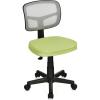 imageGiantex Armless Desk Chair LowBack Computer Chair Ergonomic Small Task Chair with Adjustable Height YShaped Support for Adults Teens Kids 360 Swivel Office Chair BlueGreen