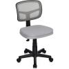 imageGiantex Armless Desk Chair LowBack Computer Chair Ergonomic Small Task Chair with Adjustable Height YShaped Support for Adults Teens Kids 360 Swivel Office Chair BlueGrey