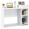 imageGiantex Computer Desk with Storage Modern PC Laptop Table with Printer Shelf Drawer CPU Stand ampamp Cable Hole Compact Study Writing Desk Workstation for Small Spaces Home Office White