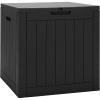 imageGiantex Deck Boxes Outdoor Waterproof  30 Gallon Patio Storage Box with Lockable Lid Builtin Handles Storage Bin for Poolside Package Delivery Cushions Garden Tools Outside Storage Box BlackBlack