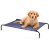 imageGiantex Elevated Pet Bed for Medium Large Dogs Keep Pets Cool Portable Raised Pet Cot Indoor Outdoor Camping Waterproof Breathable Mat Steel Frame Easy Assembly LargeXLarge