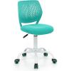imageGiantex Kids Desk Chair Adjustable Children Study Chair Swivel Armless Mesh Task Student Chair Child Desk Chair with Adjustable Height ampamp Lumbar Support BlueTurquoise