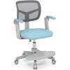 imageGiantex Kids Desk Chair Height Adjustable Children Swivel Computer Chair with YShaped Lumbar Support ampamp Universal Casters Mesh Kids Task Chair for Study Boys Girls Aged 413 BlueBlue