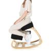 imageGiantex Kneeling Chair Wood Posture Chair Max Load 330 Lbs Rocking Knee Chair with Soft Cushion Natural Relief for Back Shoulder or Neck Pain Ergonomic Kneeling Chair for Office HomeBlackNatural