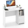 imageGiantex Small Computer Desk White Desk with Storage Cabinet ampamp Shelf Compact PC Laptop Table Workstation Makeup Vanity Table Modern Study Writing Desk for Small Space Bedroom Home Office