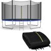 imageGiantex Trampoline Safety Net 8 10 12 14 15 16Ft WeatherResistant Replacement Enclosure Net for Round Frame with DoubleHeaded Zippers Protection Buckles ampamp Enhanced Hook Poles Not Included15FT 6 Poles