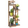 imageGiantex Wood Plant Stand Rack 5 Tier 6 Potted Multiple Plant Stand Flower Pots Holder Display Shelf Rack Planter Indoor Outdoor for Garden Corner Balcony Patio Living Room