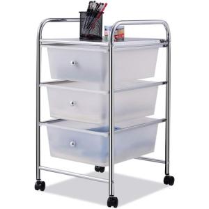 imageGiantex 6 Storage Drawer Cart Rolling Organizer Cart for Tools Scrapbook Paper Home Office School Multipurpose Mobile Utility Cart Beige ampamp YellowClear White