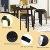 imageGiantex Stackable Stools Set of 4 18quot Round Stacking Backless Nesting Stools School Chairs Flexible Seating for Classroom Elementary Students Adults Kitchen Dining Room Natural ampamp WhiteBlack