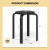 imageGiantex Stackable Stools Set of 4 18quot Round Stacking Backless Nesting Stools School Chairs Flexible Seating for Classroom Elementary Students Adults Kitchen Dining Room Natural ampamp WhiteBlack