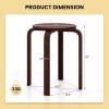 imageGiantex Stackable Stools Set of 4 18quot Round Stacking Backless Nesting Stools School Chairs Flexible Seating for Classroom Elementary Students Adults Kitchen Dining Room Natural ampamp WhiteCoffee