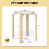 imageGiantex Stackable Stools Set of 4 18quot Round Stacking Backless Nesting Stools School Chairs Flexible Seating for Classroom Elementary Students Adults Kitchen Dining Room Natural ampamp WhiteNatural  White