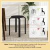 imageGiantex Stackable Stools Set of 4 18quot Round Stacking Backless Nesting Stools School Chairs Flexible Seating for Classroom Elementary Students Adults Kitchen Dining Room Natural ampamp WhiteBlack
