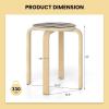 imageGiantex Stackable Stools Set of 4 18quot Round Stacking Backless Nesting Stools School Chairs Flexible Seating for Classroom Elementary Students Adults Kitchen Dining Room Natural ampamp WhiteNatural  Black