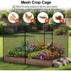 imageGiantex Garden Crop Cage 10 x 65 x 65 ft Plant Netting Cover wZipper Doors 6 Ground Stakes amp Carrying Bag Portable Plant Protection Tent wMetal Frame for Vegetables Flowers Raised Garden Beds