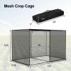 imageGiantex Garden Crop Cage 10 x 65 x 65 ft Plant Netting Cover wZipper Doors 6 Ground Stakes amp Carrying Bag Portable Plant Protection Tent wMetal Frame for Vegetables Flowers Raised Garden Beds