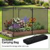 imageGiantex Garden Crop Cage 10 x 65 x 65 ft Plant Netting Cover wZipper Doors 6 Ground Stakes amp Carrying Bag Portable Plant Protection Tent wMetal Frame for Vegetables Flowers Raised Garden Beds