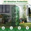 imageGiantex Mini Greenhouse Indoor Outdoor 69 x 48 x 75 Portable Plant Grow House with 5 Tier Shelves PE Cover RollUp Zipper Door Rustproof ElectorCoating Metal Frame for Patio Balcony GardenGreen