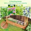 imageGiantex Raised Garden Bed with Trellis amp Hanging Roof Wood Planter Box with Bottom and Drainage Holes Freestanding Garden Planter for Flower Vegetable Fruit Herb Climbing Vines 79 x 175 x 452