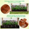 imageGiantex Raised Garden Bed with Trellis amp Hanging Roof Wood Planter Box with Bottom and Drainage Holes Freestanding Garden Planter for Flower Vegetable Fruit Herb Climbing Vines 79 x 175 x 452