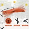 imageGiantex 10FT Patio Offset Umbrella 8 Ribs Cantilever Umbrella Outdoor wCrank Cross Base Tilt Adjustment Large Hanging Market Umbrella for Poolside Yard Lawn GardenOrange