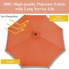 imageGiantex 10FT Patio Offset Umbrella 8 Ribs Cantilever Umbrella Outdoor wCrank Cross Base Tilt Adjustment Large Hanging Market Umbrella for Poolside Yard Lawn GardenOrange