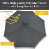 imageGiantex 10FT Patio Offset Umbrella 8 Ribs Cantilever Umbrella Outdoor wCrank Cross Base Tilt Adjustment Large Hanging Market Umbrella for Poolside Yard Lawn GardenGray