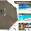 imageGiantex 10FT Patio Offset Umbrella 8 Ribs Cantilever Umbrella Outdoor wCrank Cross Base Tilt Adjustment Large Hanging Market Umbrella for Poolside Yard Lawn GardenTan