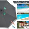 imageGiantex 10FT Patio Offset Umbrella 8 Ribs Cantilever Umbrella Outdoor wCrank Cross Base Tilt Adjustment Large Hanging Market Umbrella for Poolside Yard Lawn GardenGray