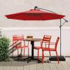 imageGiantex 10ft Offset Patio Umbrella Beige Outdoor Hanging Market Umbrella with Crank amp Cross Base Easy Tilt Adjustment 96 Sunlight ProtectionBurgundy