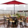 imageGiantex 10ft Outdoor Patio Umbrella Market Table umbrella wTilt Adjustment and Crank 180G Polyester Garden Canopy for Deck Backyard Pool Indoor OutdoorBurgundy