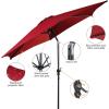 imageGiantex 10ft Outdoor Patio Umbrella Market Table umbrella wTilt Adjustment and Crank 180G Polyester Garden Canopy for Deck Backyard Pool Indoor OutdoorBurgundy