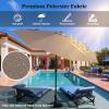 imageGiantex 10ft Outdoor Patio Umbrella Market Table umbrella wTilt Adjustment and Crank 180G Polyester Garden Canopy for Deck Backyard Pool Indoor OutdoorTan