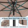 imageGiantex 10ft Outdoor Patio Umbrella Market Table umbrella wTilt Adjustment and Crank 180G Polyester Garden Canopy for Deck Backyard Pool Indoor OutdoorTan
