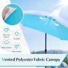 imageGiantex 10ft Outdoor Patio Umbrella Market Table umbrella wTilt Adjustment and Crank 180G Polyester Garden Canopy for Deck Backyard Pool Indoor OutdoorBlue