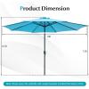 imageGiantex 10ft Outdoor Patio Umbrella Market Table umbrella wTilt Adjustment and Crank 180G Polyester Garden Canopy for Deck Backyard Pool Indoor OutdoorBlue