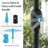 imageGiantex 10ft Outdoor Patio Umbrella Market Table umbrella wTilt Adjustment and Crank 180G Polyester Garden Canopy for Deck Backyard Pool Indoor OutdoorBlue
