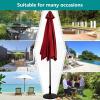imageGiantex 10ft Outdoor Patio Umbrella Market Table umbrella wTilt Adjustment and Crank 180G Polyester Garden Canopy for Deck Backyard Pool Indoor OutdoorBurgundy