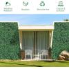 imageGiantex 12PCS 20x20inch Artificial Boxwood Panels 333 Square Feet Faux Greenery Wall Privacy Hedge Screen for Wedding Decorations Fence Backdrop Outdoor Patio Garden Topiary Hedge Protective ScreenGreen Milan Leaves